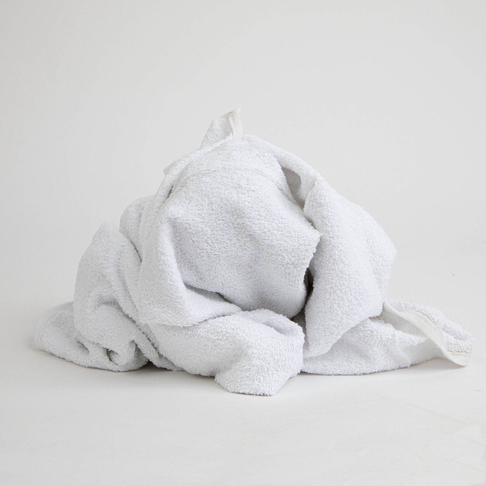 Terry Hand Towel Rags, Bulk Options, White Multipurpose Cleaning Cloth Wipers