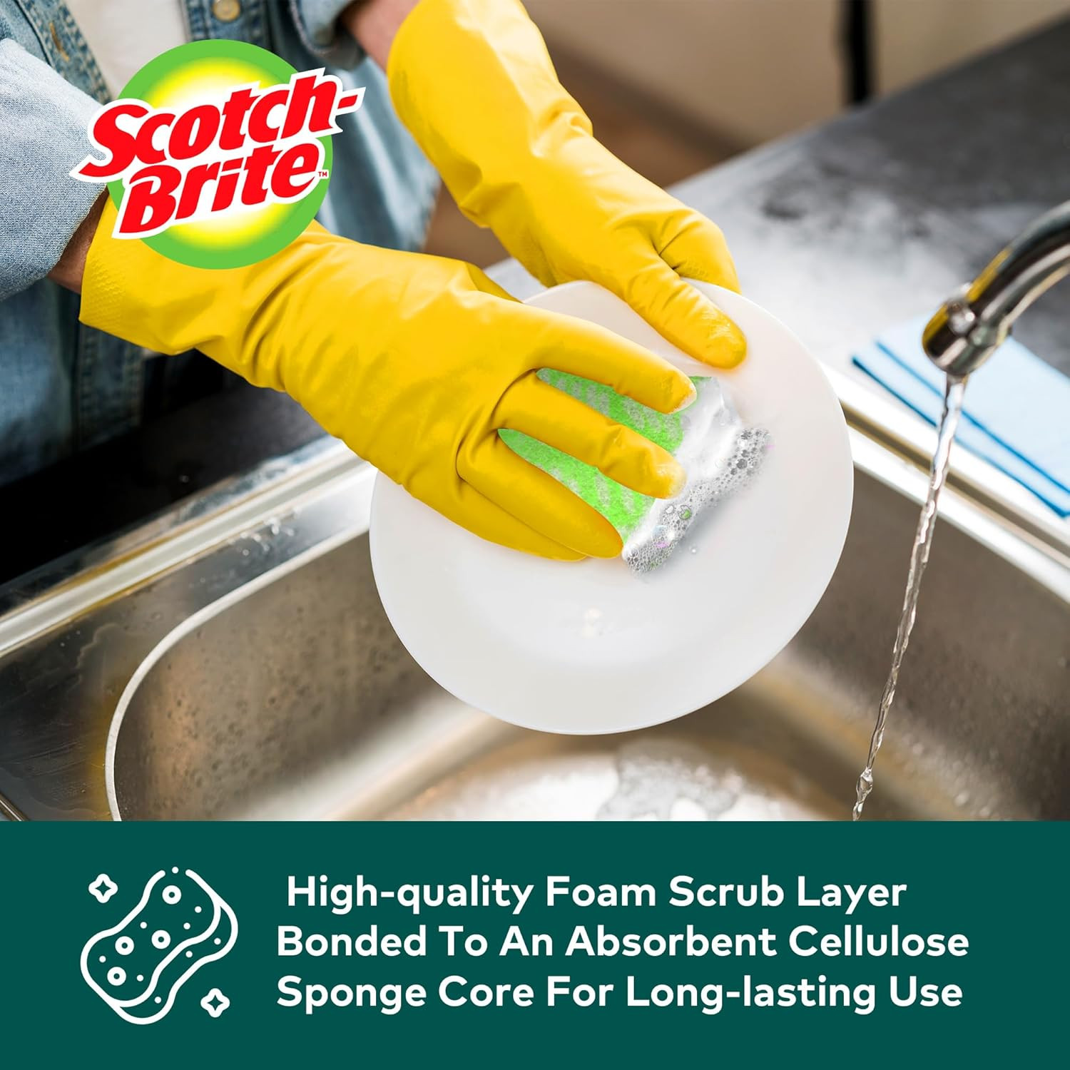 Scotch-Brite Ocelo Non-Scratch Scrub Sponges, Assorted Designs, Scratch-Free for