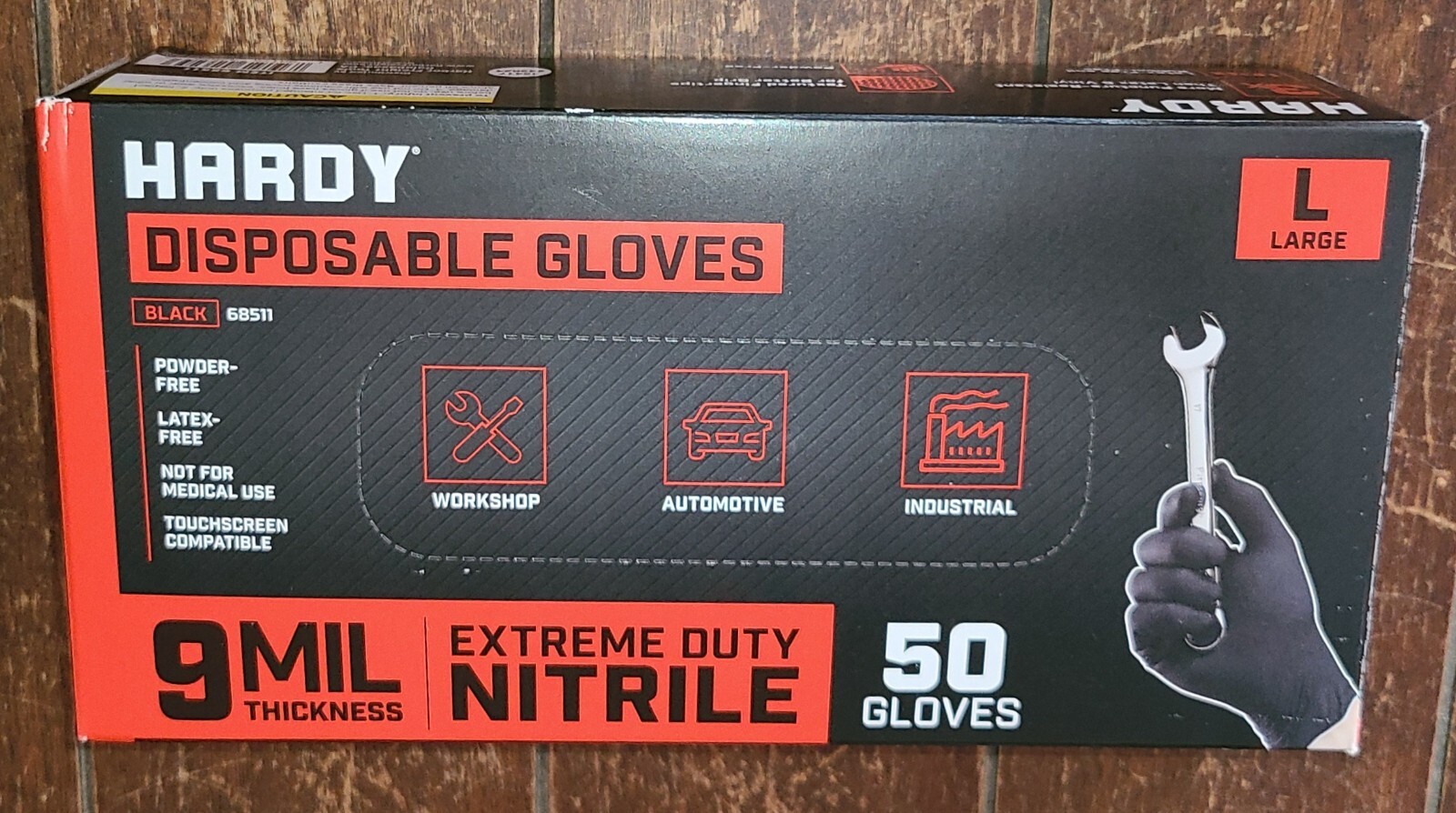Hardy Extreme Duty L Nitrile Disposable Gloves ~50 Gloves Per Box~ 9 MIL