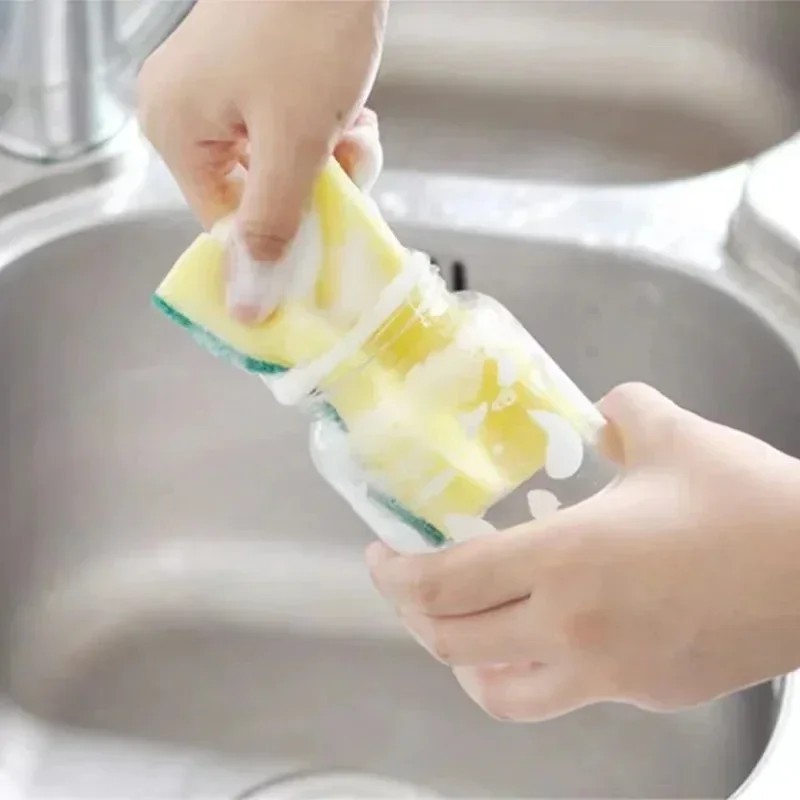 50 Pcs Double Sided Magic Cleaning Sponge Rust Remover Scrub Kitchen Tool Scrubs