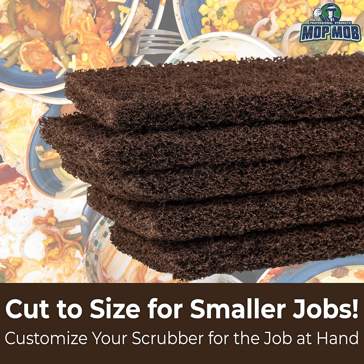 10×4.5in Heavy Duty Scouring Pads – Durable Nylon for Kitchens and Bathrooms