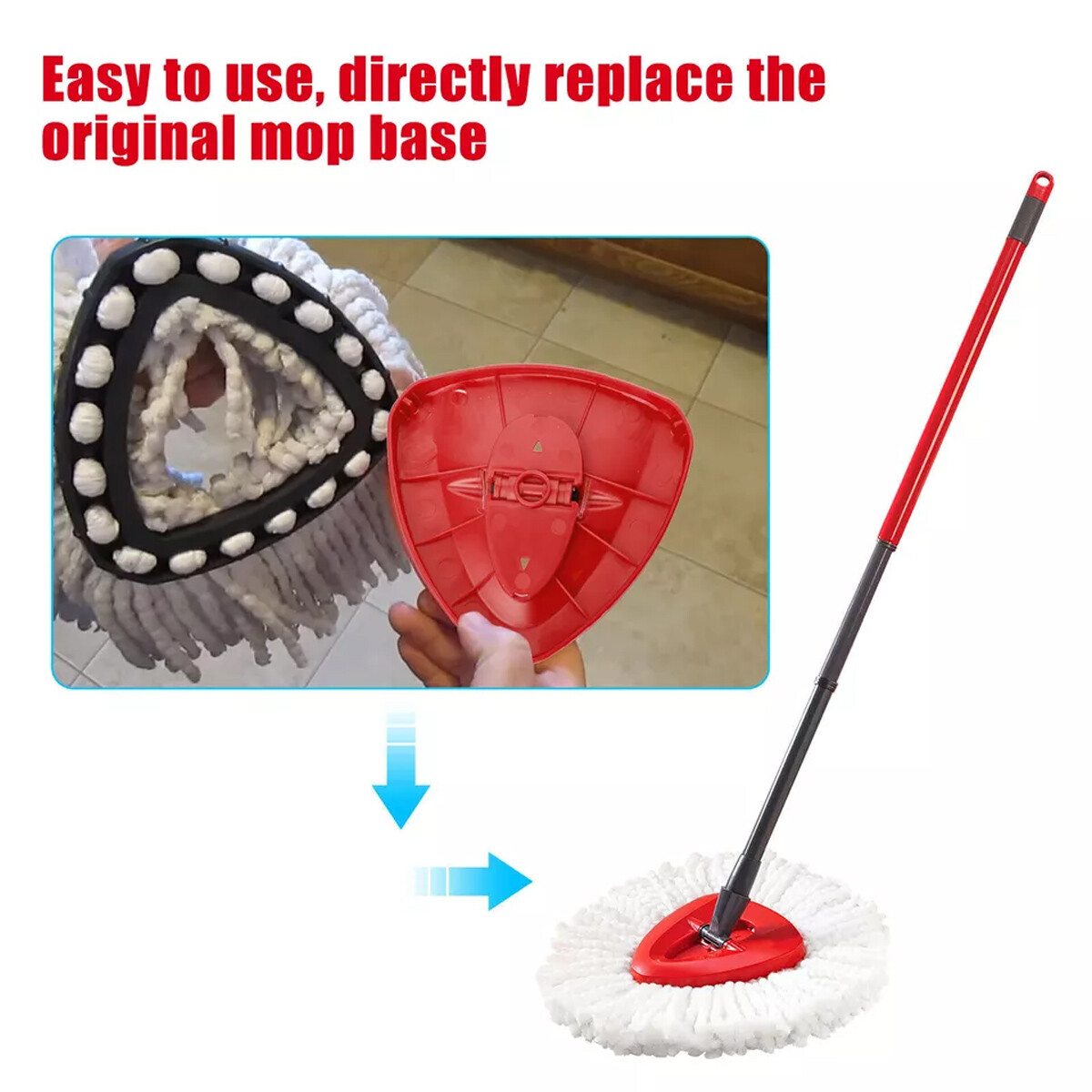 1-4 pcs Microfiber Replacement Mop base For O-Cedar Easy to Clean and install