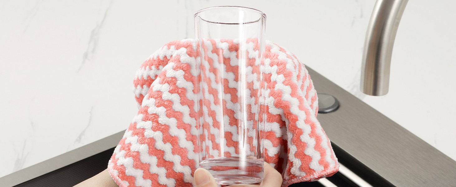 Microfiber Cleaning Cloth, Kitchen Towels, Absorbent Streak Free Lint Cleaning