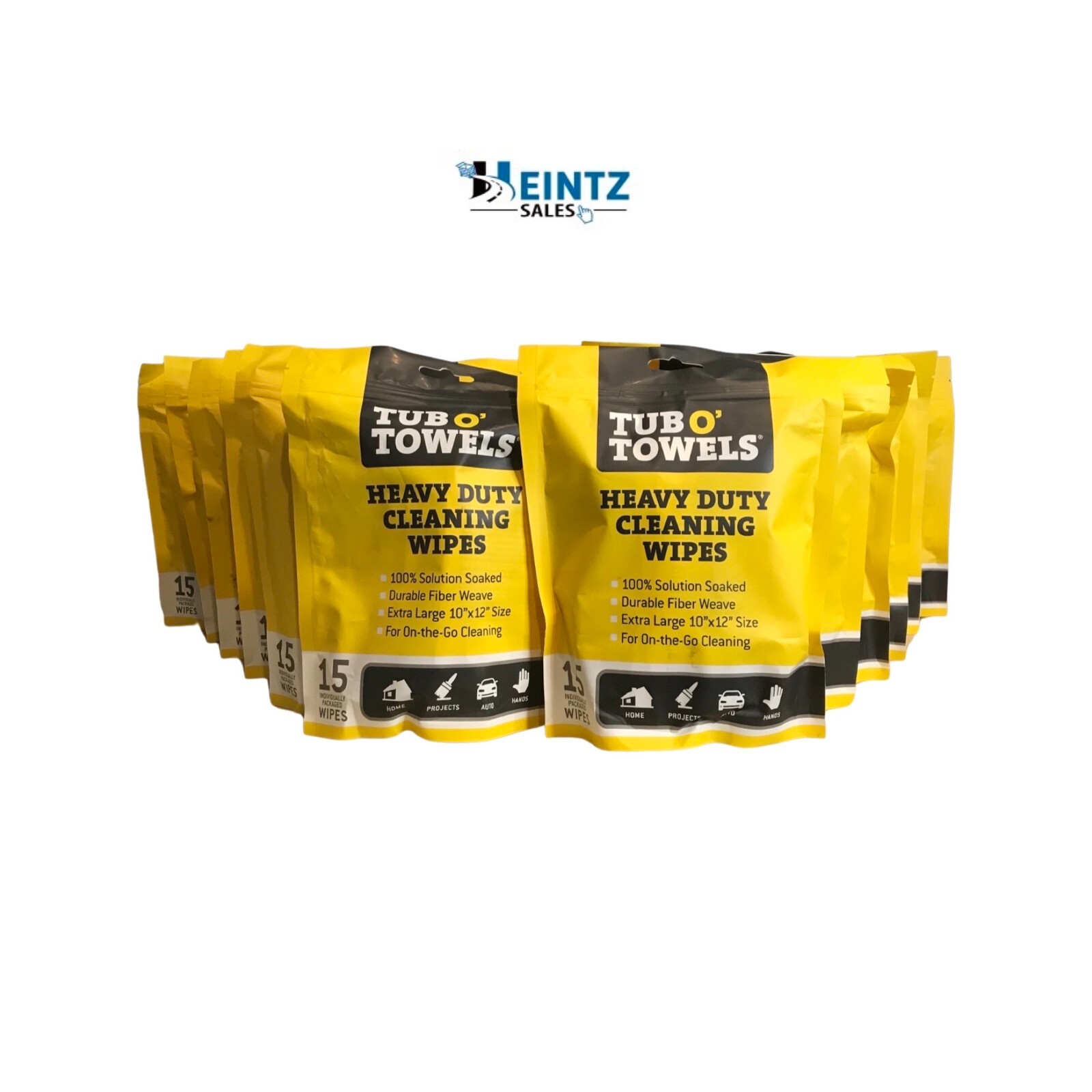 Tub O Towels TW01-15 (18)Heavy Duty Multi-Surface Cleaning Wipes-Resealable 15ct