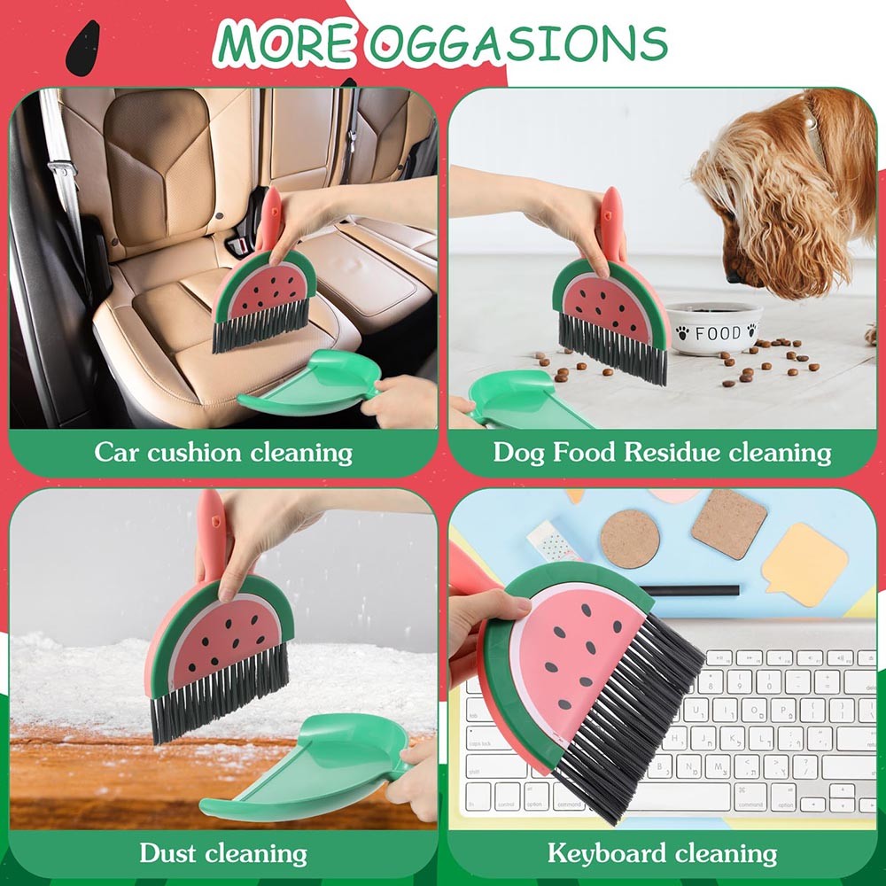 Lightweight Portable Sturdy Easy-To-Use Reusable Washable Desktop Mini Broom Set