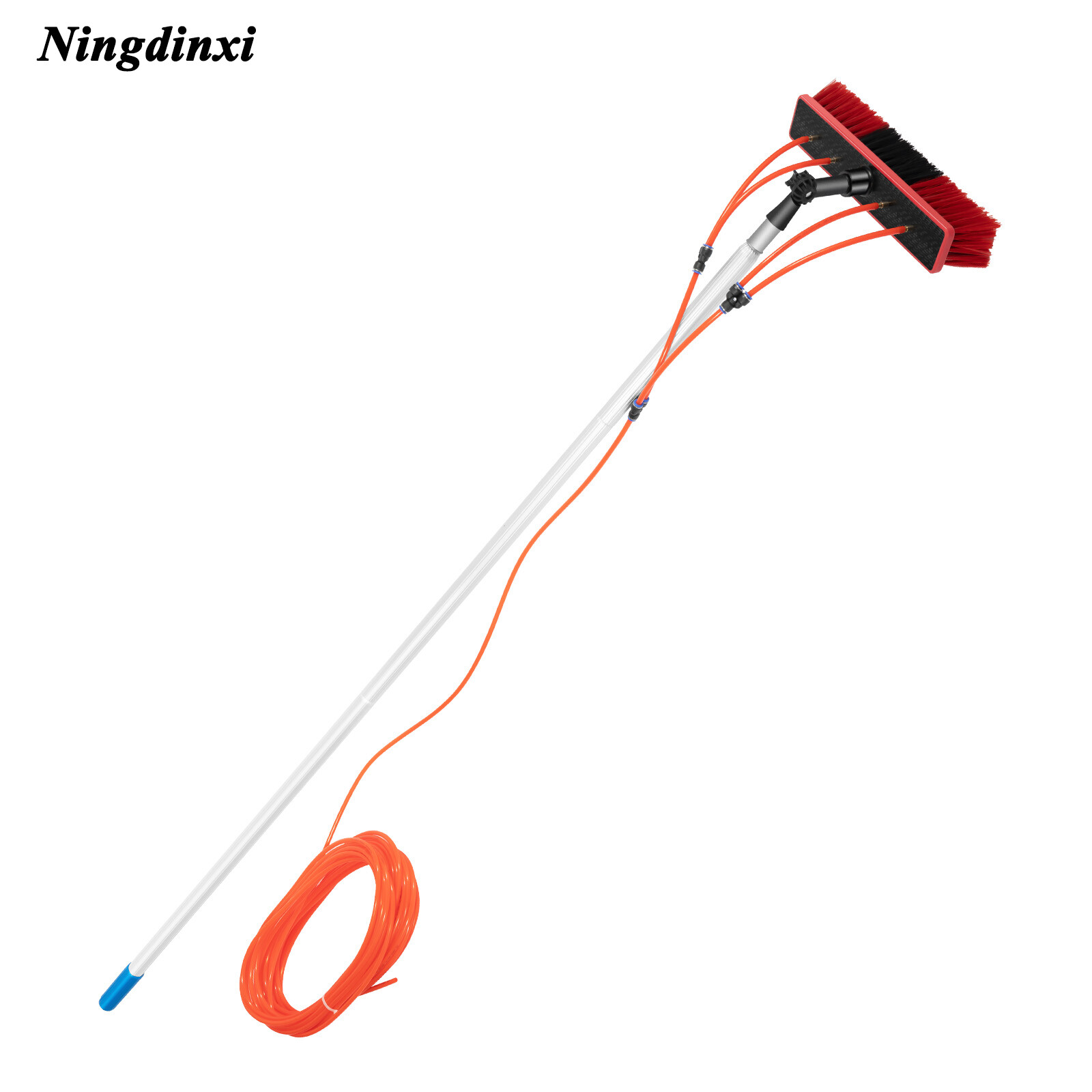 For Window+ Solar Panel Clean Washing 26FT Water Fed Pole Cleaning Brush Tool