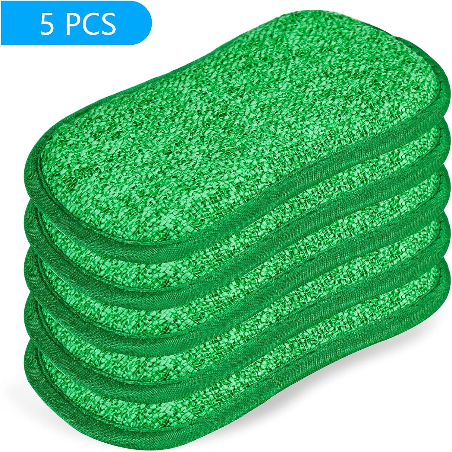 Kitchen Dish Sponge Scrubber Non Scratch, Dishcloth No Odor Reusable Washable Mu