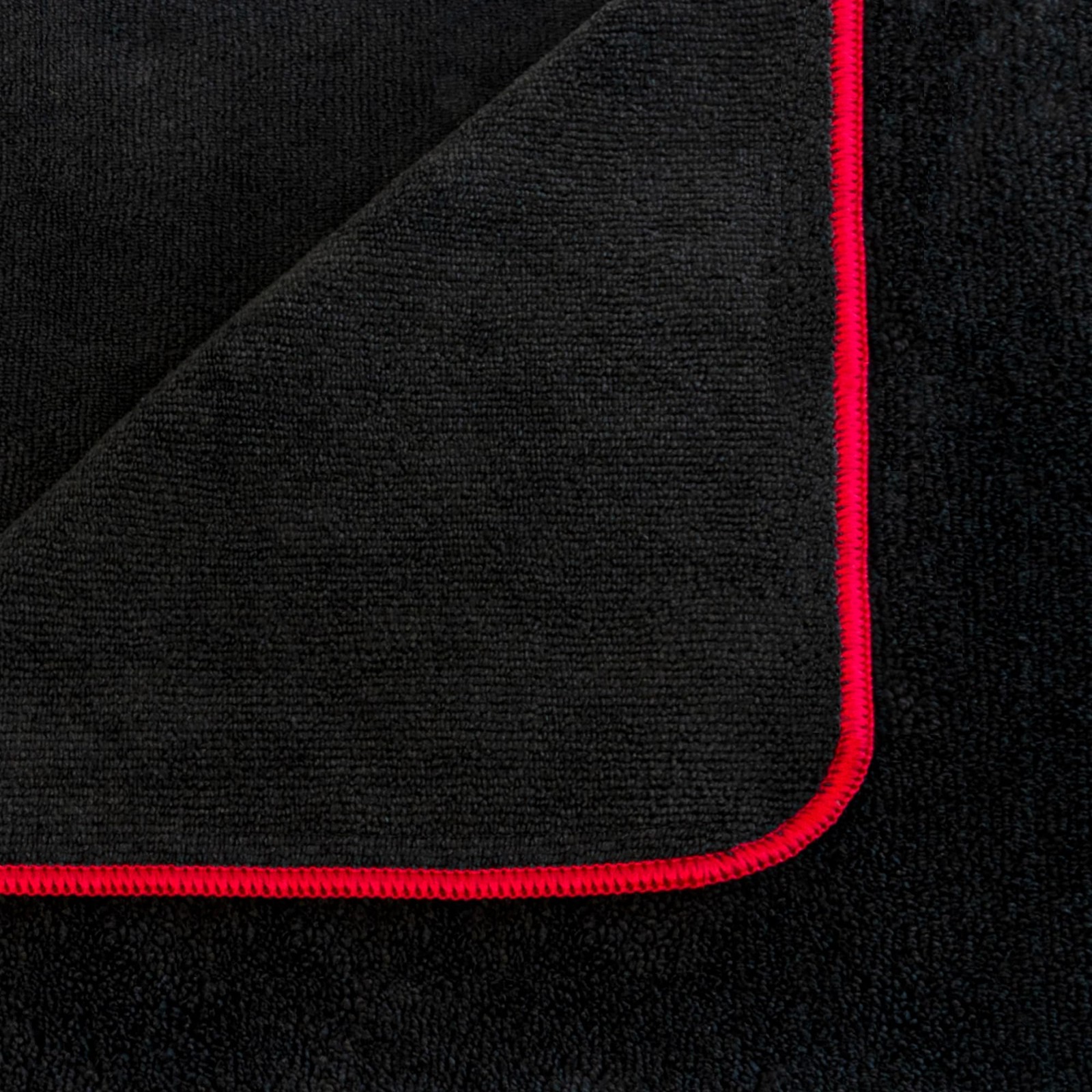 Dual Pile 400 GSM Microfiber Towels with Red Trim, All-Purpose Terry Weave Cl…