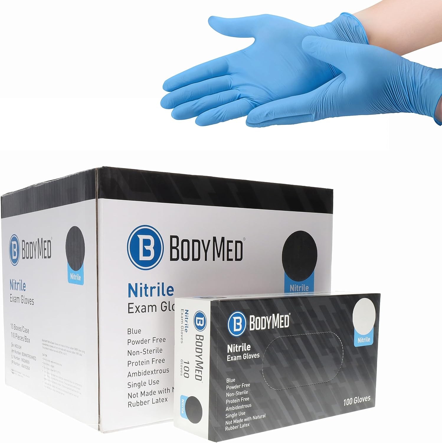 Nitrile Gloves for Exam and Home Use, Medium, 1,000 Count – Latex & Powder