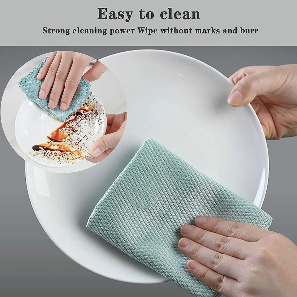 10x Fish Scale Streak Free Magic Glass Window Car Mirror Microfiber Cleaning USA
