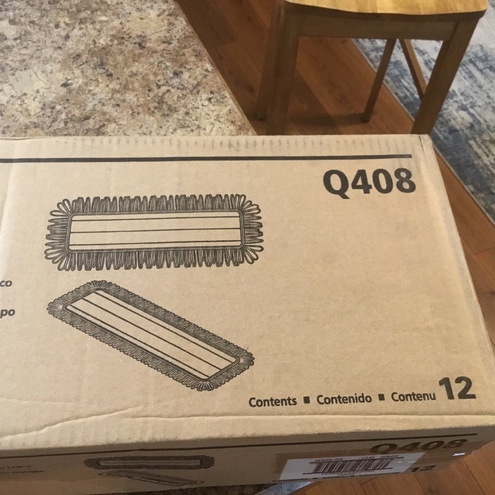 Rubbermaid Commercial Products GREEN 18” Dust Pad w/ Fringe Q408 New Box Of 12