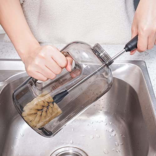 Water Bottle Cleaning Brush with 2 Replaceable Heads, 15 Inch ( Pack of 1)