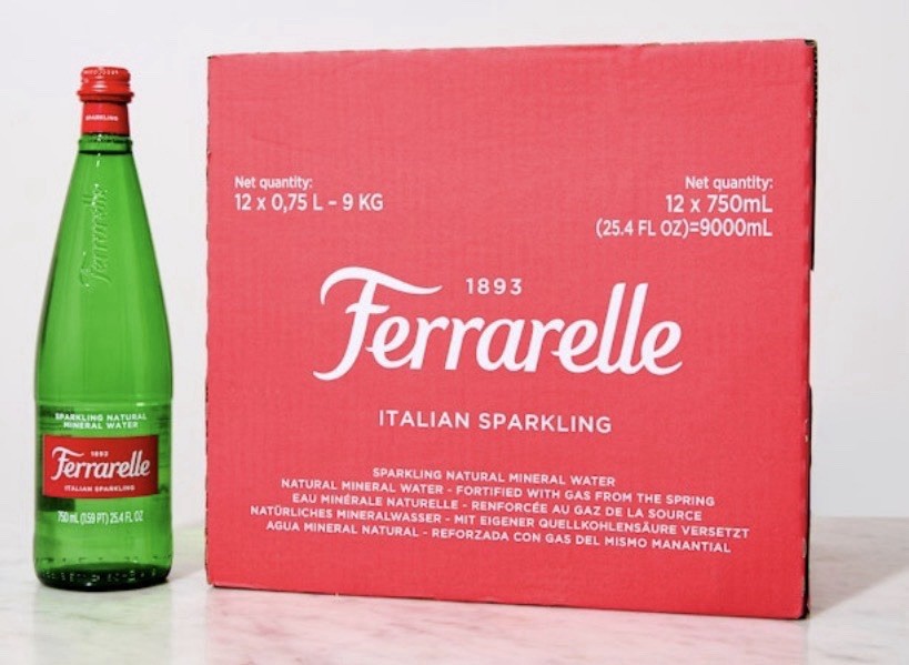 Ferrarelle Water Italian Red Hand Towel, Cotton Blend, Cleaning Cloth