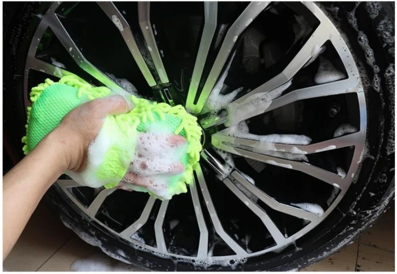 Microfiber Car Wash Sponge & Glove Set – Professional Auto Detailing Accessories
