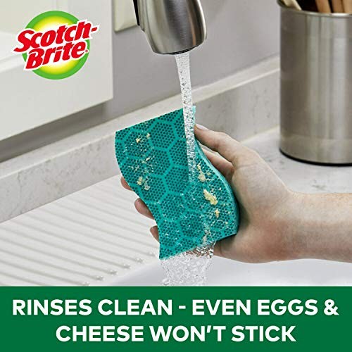 Scrub Dots Heavy Duty Sponge, Powerful Scrubbing, Rinses 3 Count (Pack of 1)