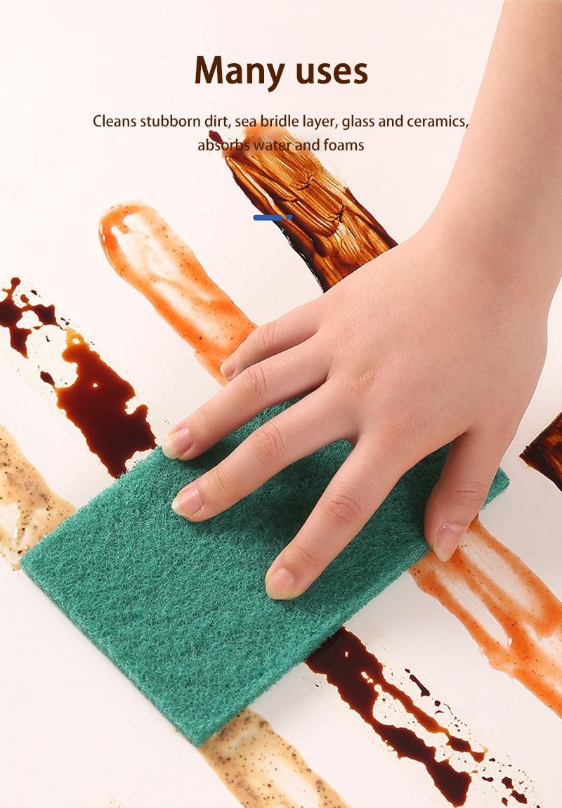 Kitchen Scrub Pads Oil Removal Scratch Free Reusable Dishwashing Cleaning Rag