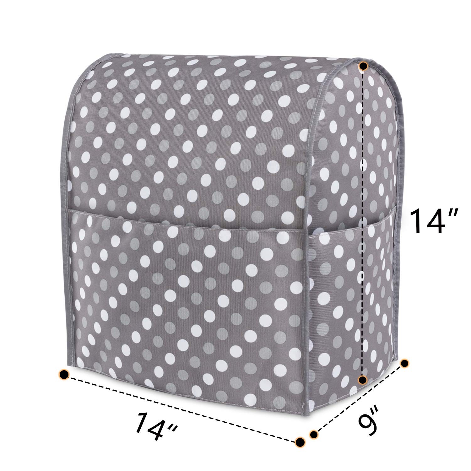 Luxja Dust Cover Compatible Fits for 4.5-Quart and 5-Quart, Gray Dots