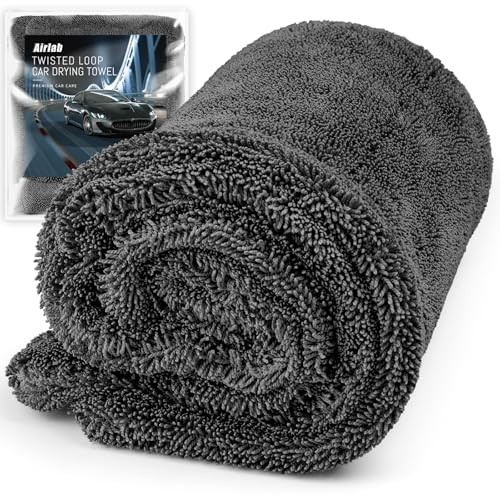 Car Drying Towel Microfiber 24 X 16 Inch, Pack of 1, Dark Grey, 1200 Gsm