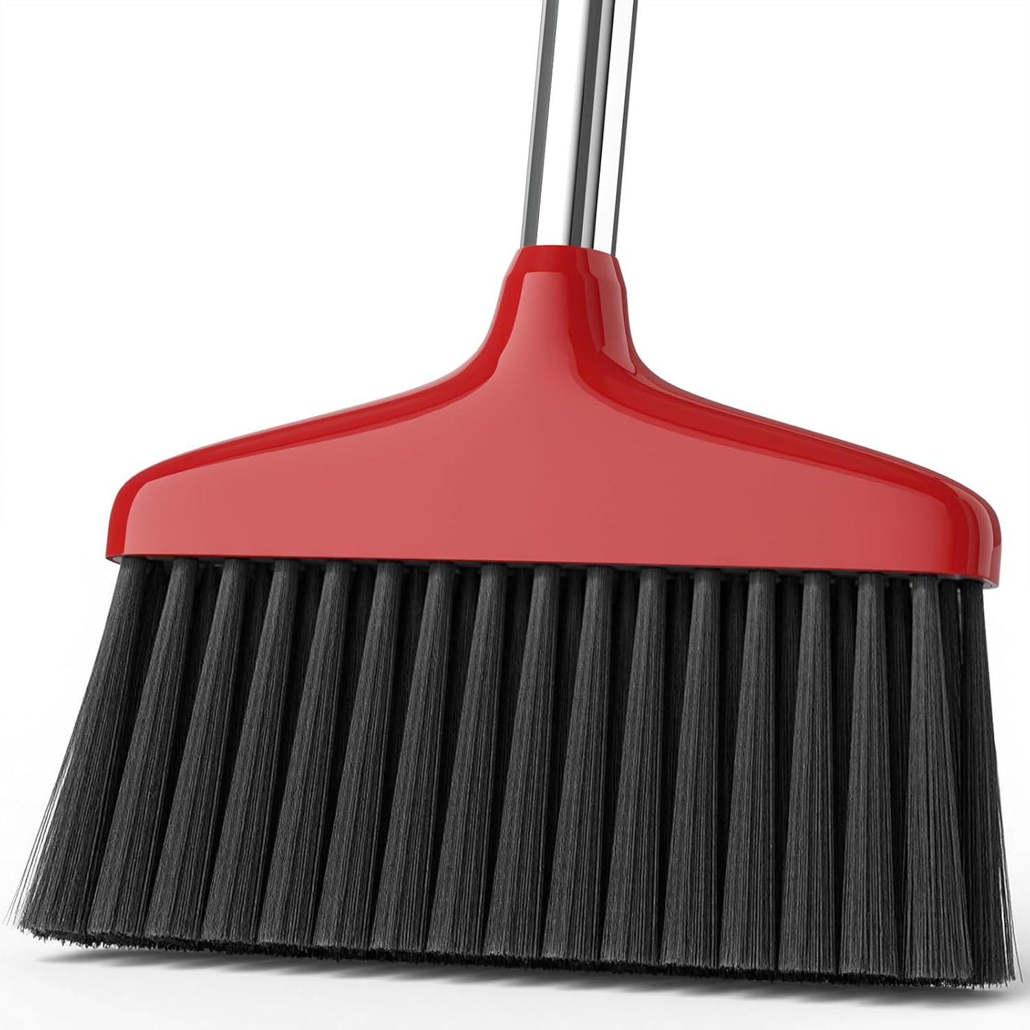 Handy Broom Indoor Outdoor Duty Broom with Stainless Steel Handle & Dense Bristl