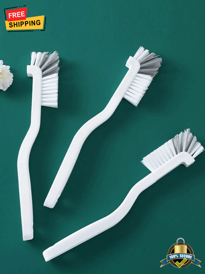 1 pc White Plastic Gap Cleaning Brush – Multipurpose for Kitchen, Bathroom