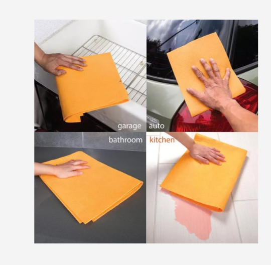 8 Pk Shammy Cloth Towel Cleaning Drying Super Absorbent Reusable Versatile Safe