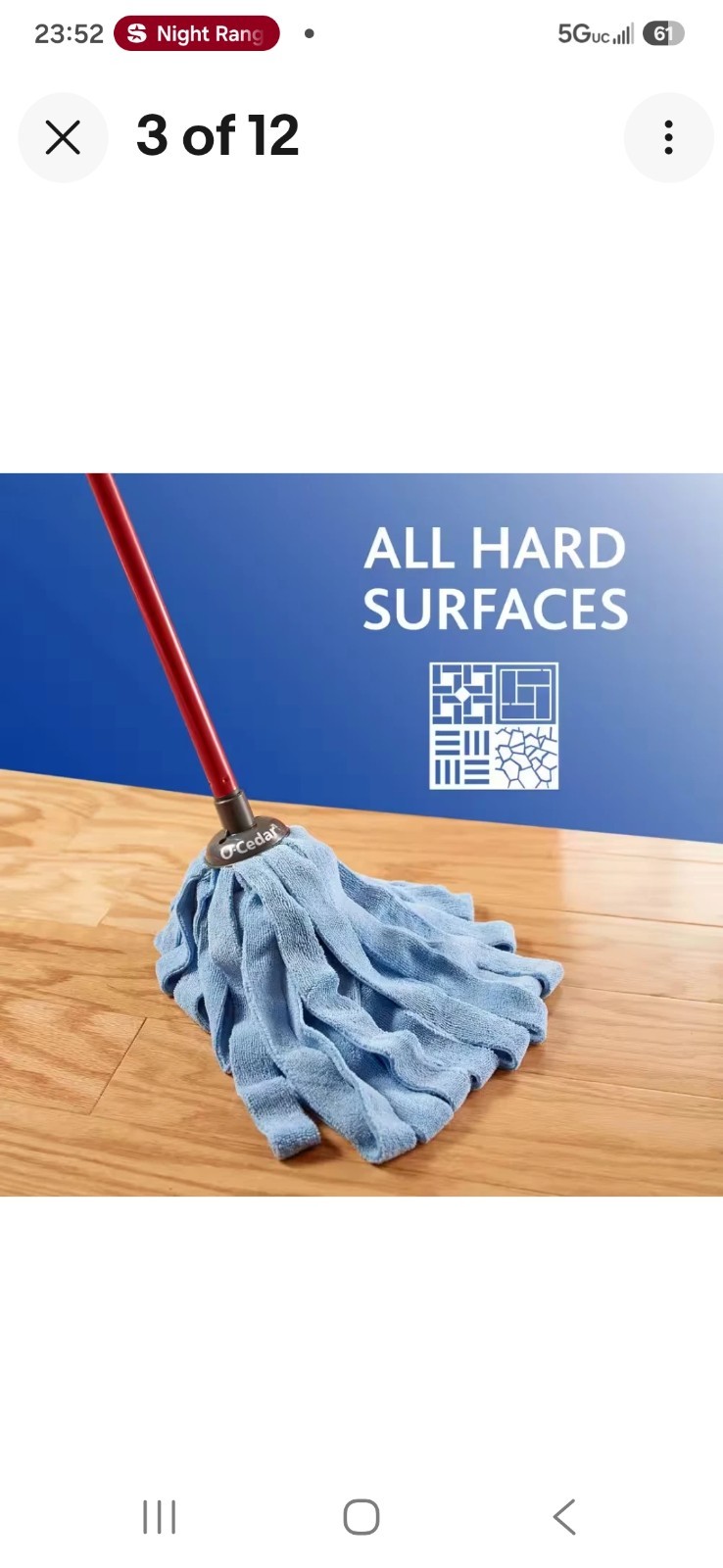 O-Cedar Microfiber Wet Cloth Mop Replacement Mop Head Reusable Washable (2-Pack)