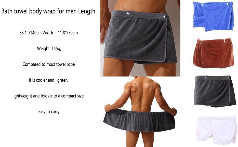 Men Soft Wearable Bath Towel Short Pants Soft Mircofiber Swimming Beach Towel