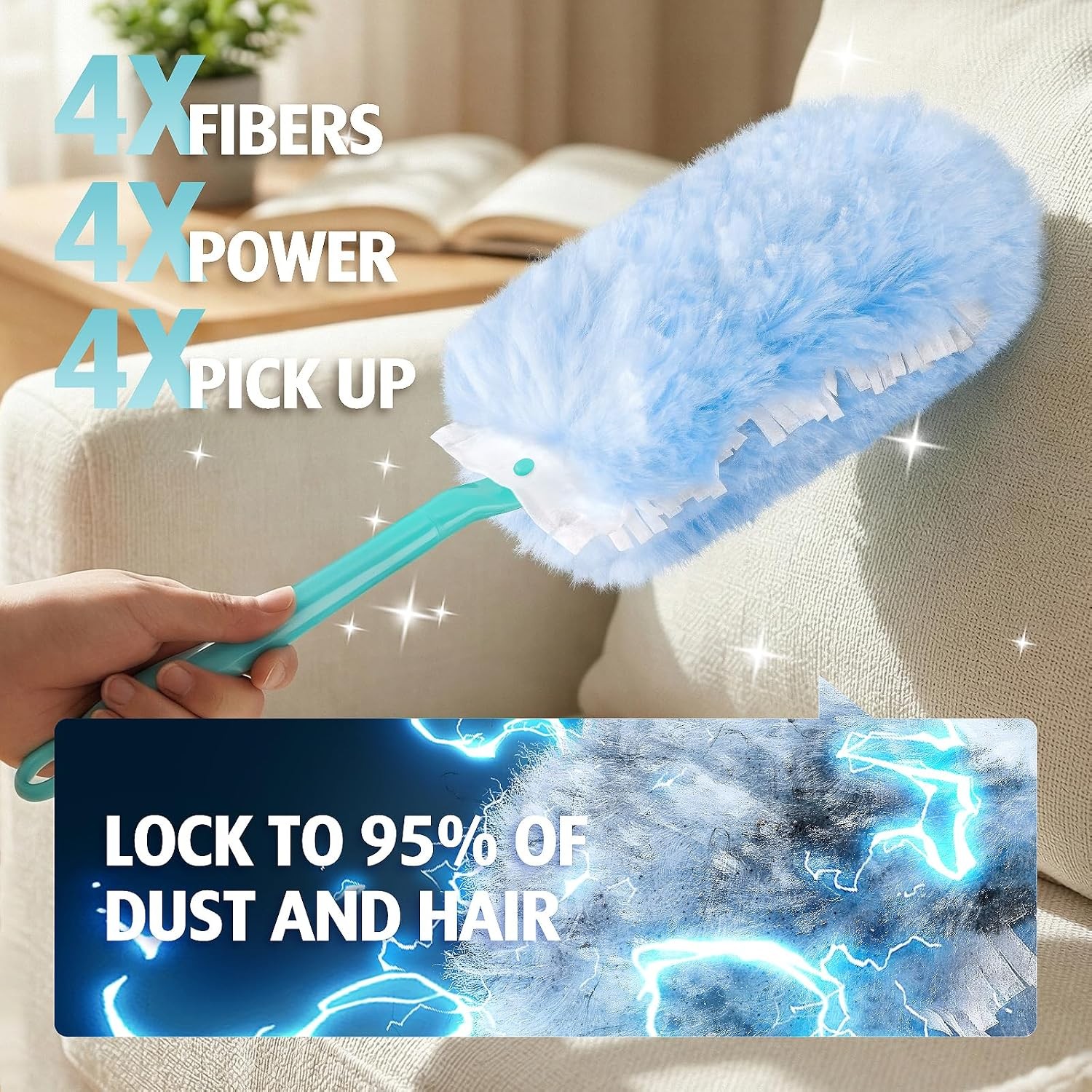 Microfiber Duster Refill Replacement for Multi Surface Home Dust Cleaning Use