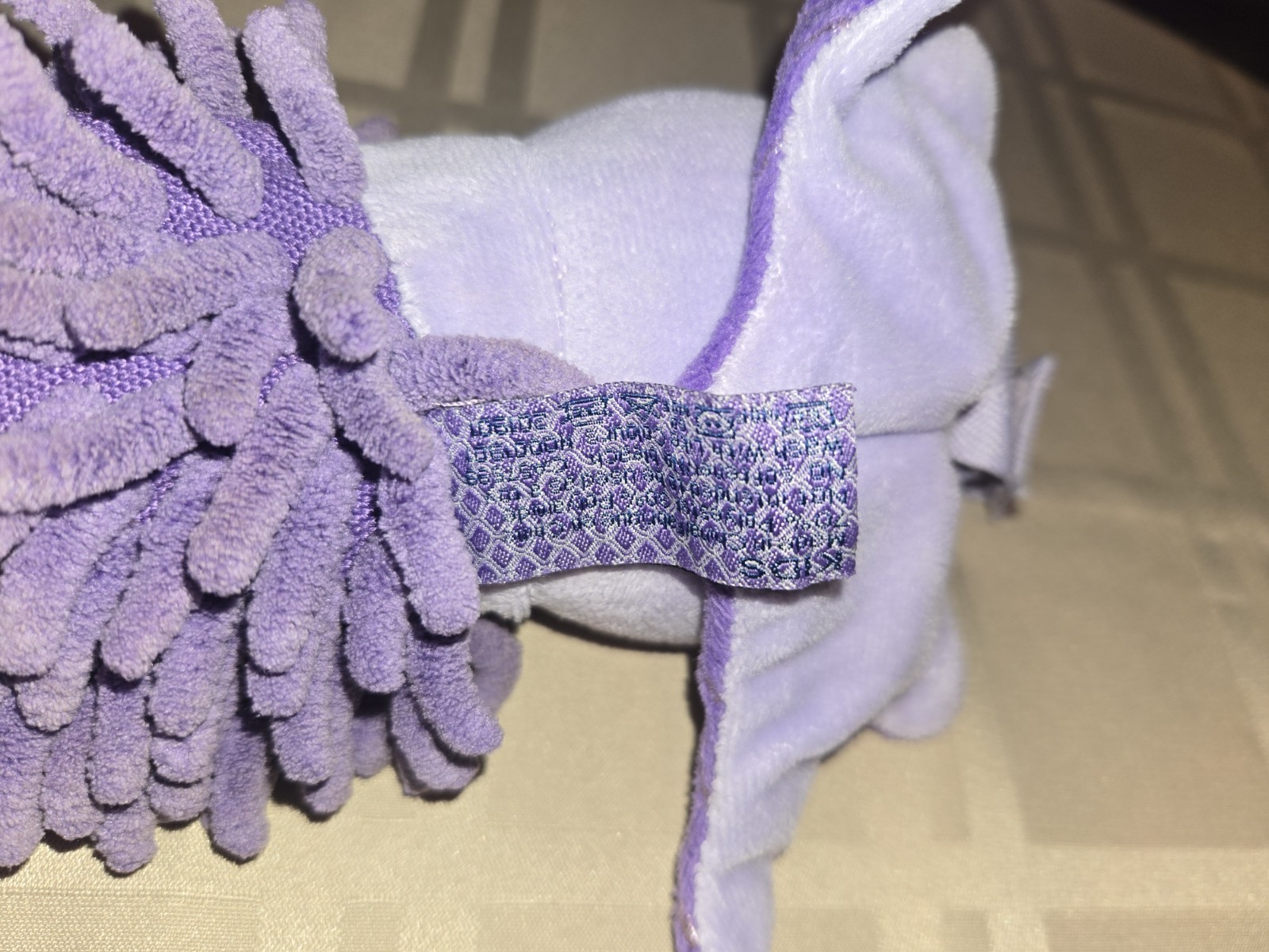Norwex Pet to Dry Purple Unicorn Chenile Microfiber Hand Towel w/Hanging Loop