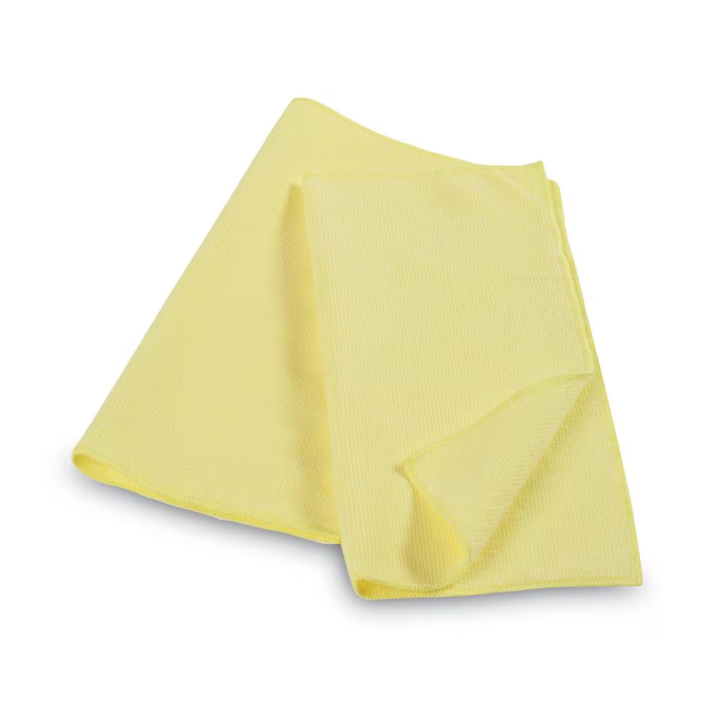 16 In. X 16 In. Light Commercial Yellow Microfiber Cloth (24-Count)