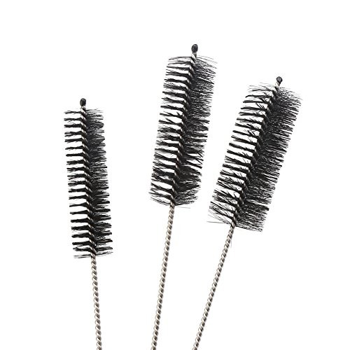 10 Pieces Nylon Cleaning Bottle Brush Pipe Cleaning Brushes Tube Brushes Black
