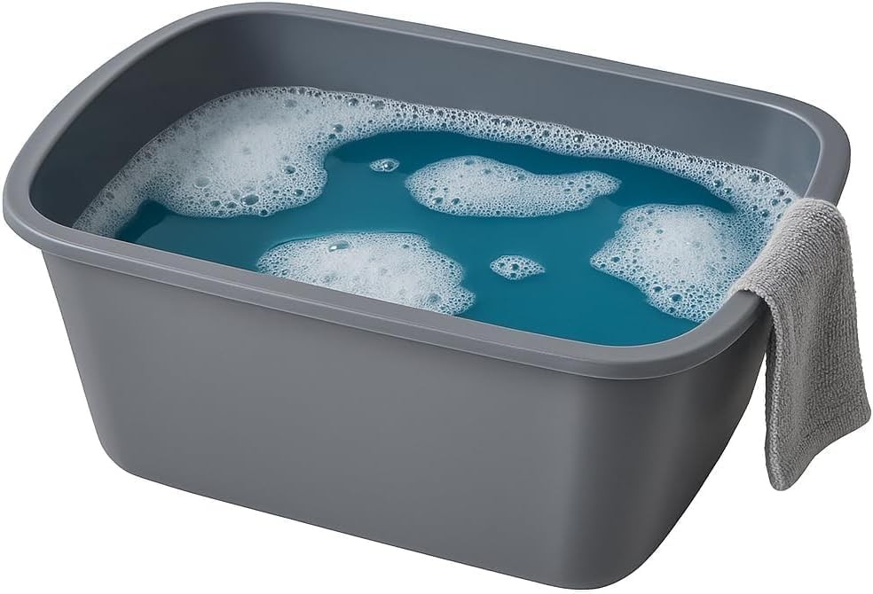Wash Basins – Rectangular Plastic 7-Quart Graduated Hospital Soaking Tub with