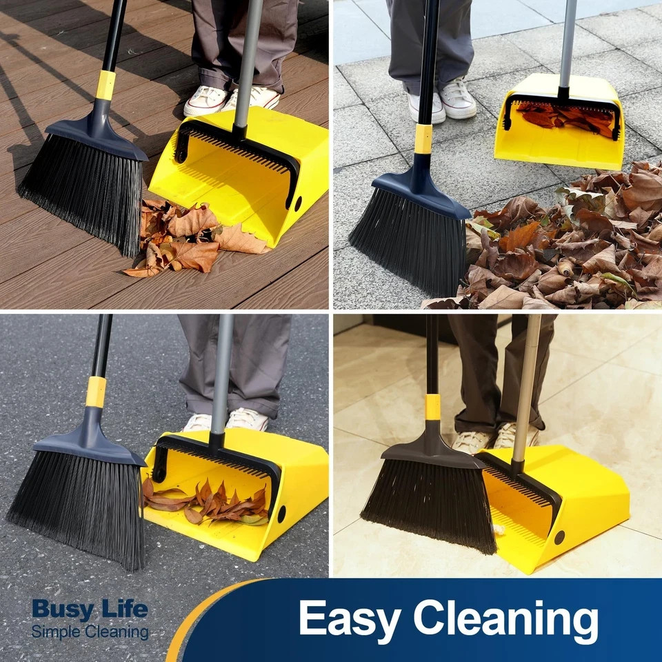 Commercial Broom And Dustpan Set With Comb Commercial Outdoor Indoor For Courtya