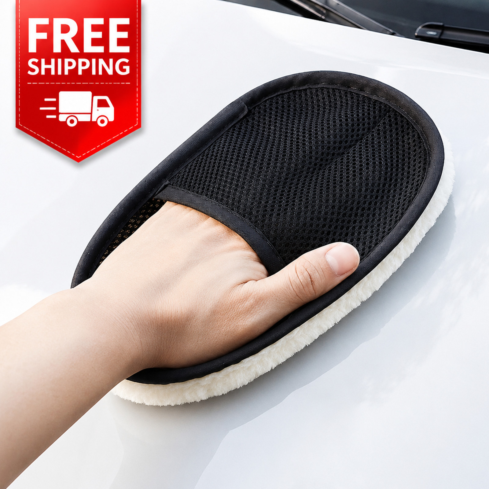 2 Pack Premium Car Wash Mitt Soft Plush Cleaning Gloves Scratch Free Auto Care