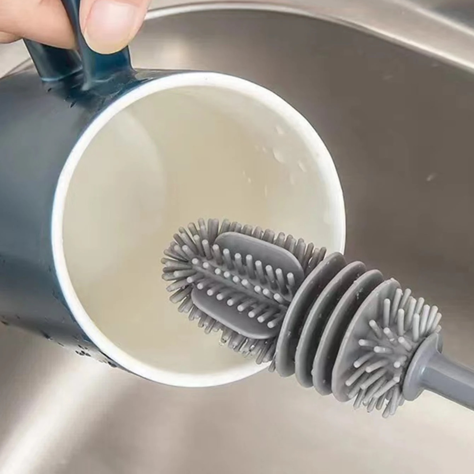 Bottle Cleaning Brush 360° Rotating Long Handle Cup Cleaner Brush For Kitchen