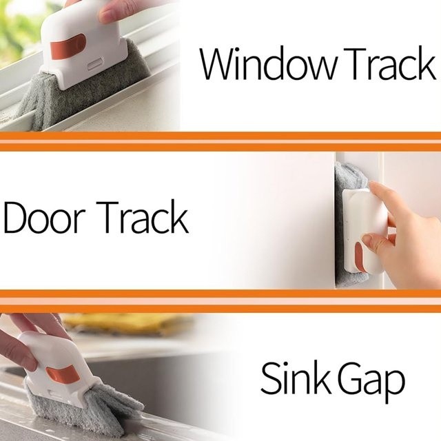 Window Sill Cleaner Tool Hard Bristle Crevice Cleaning Brush Multifunctional 4Pc