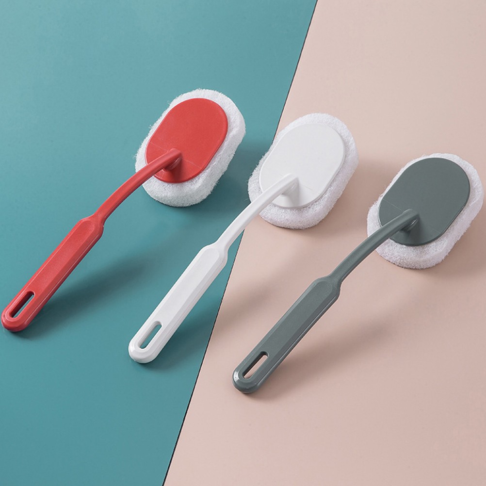 3Pcs Sponge Brush Cleaning Scrubber for Kitchen Use Assorted Colors