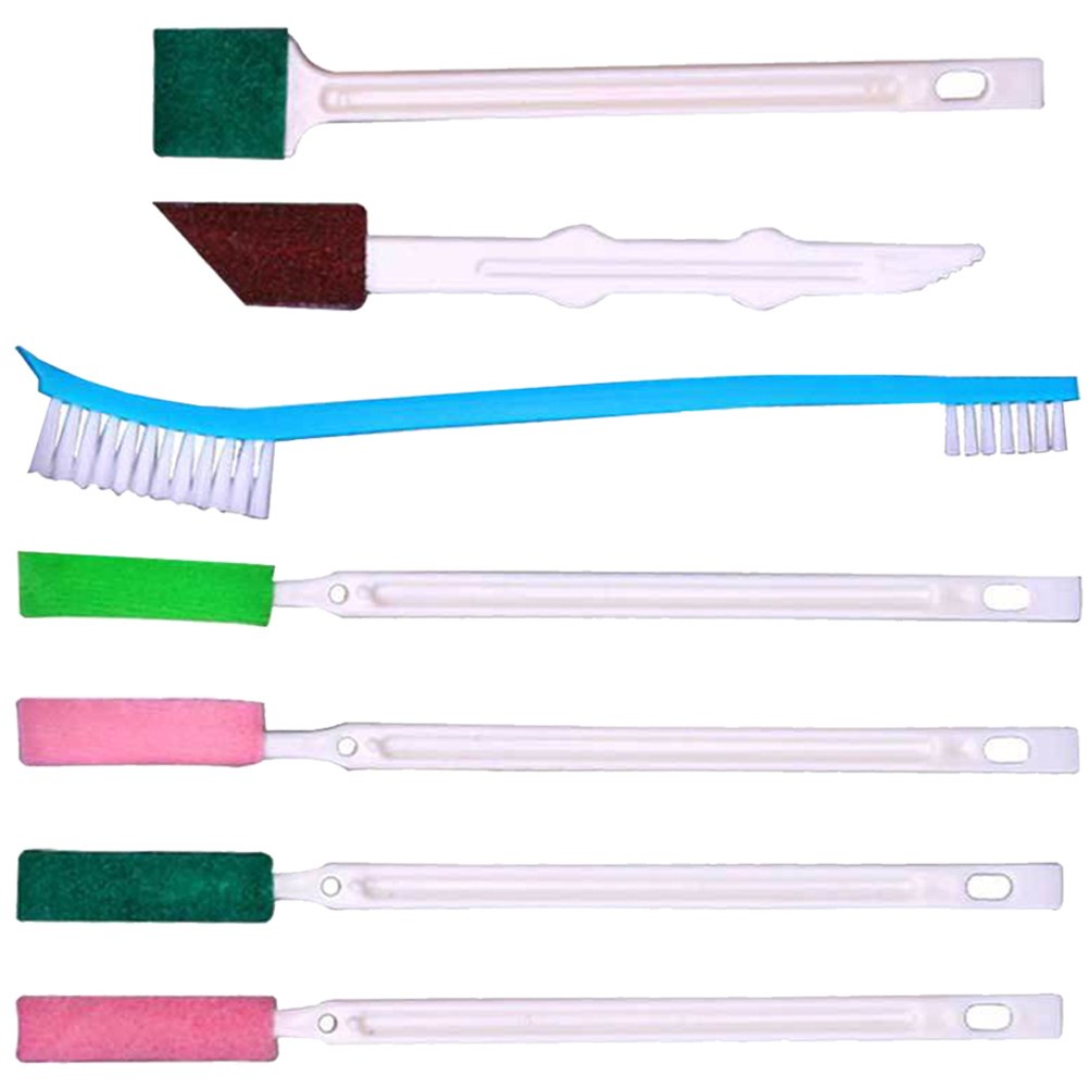 Bathroom Brush Polyester For Households Kitchen Cleaning 7Pcs 5.3×0.6in