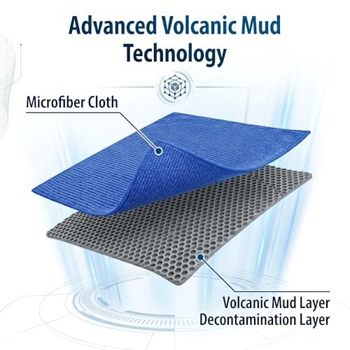 NADUSEP Clay Towel for Auto Detailing – Synthetic Clay Bar Towel 12” x 12” –