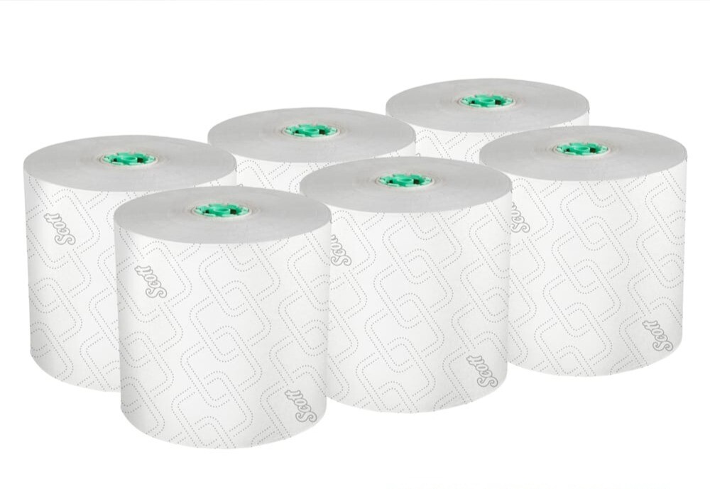 Scott Pro Hard Roll Paper Towel for MOD Dispenser 6 White Rolls/Case 6,900’/Case