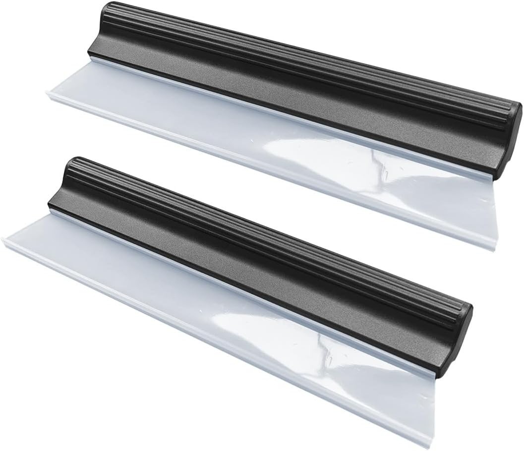 2PCS 10 Inch T-Bar Water Blade Squeegee for Drying, Flexible Silicone Car Water