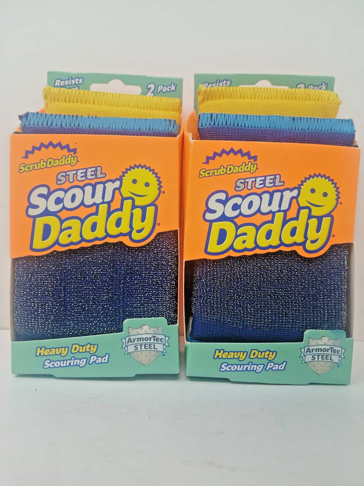 2 Pack – Scrub Daddy Stainless Steel Scour Daddy Heavy Duty Scouring Pad