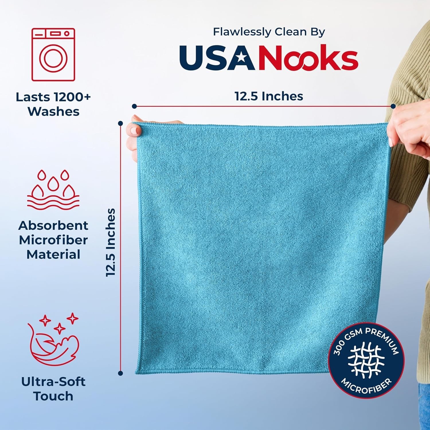 Ultra-Absorbent Microfiber Towels 8-Pcs – 1200 Washes for Spotless Car Shine