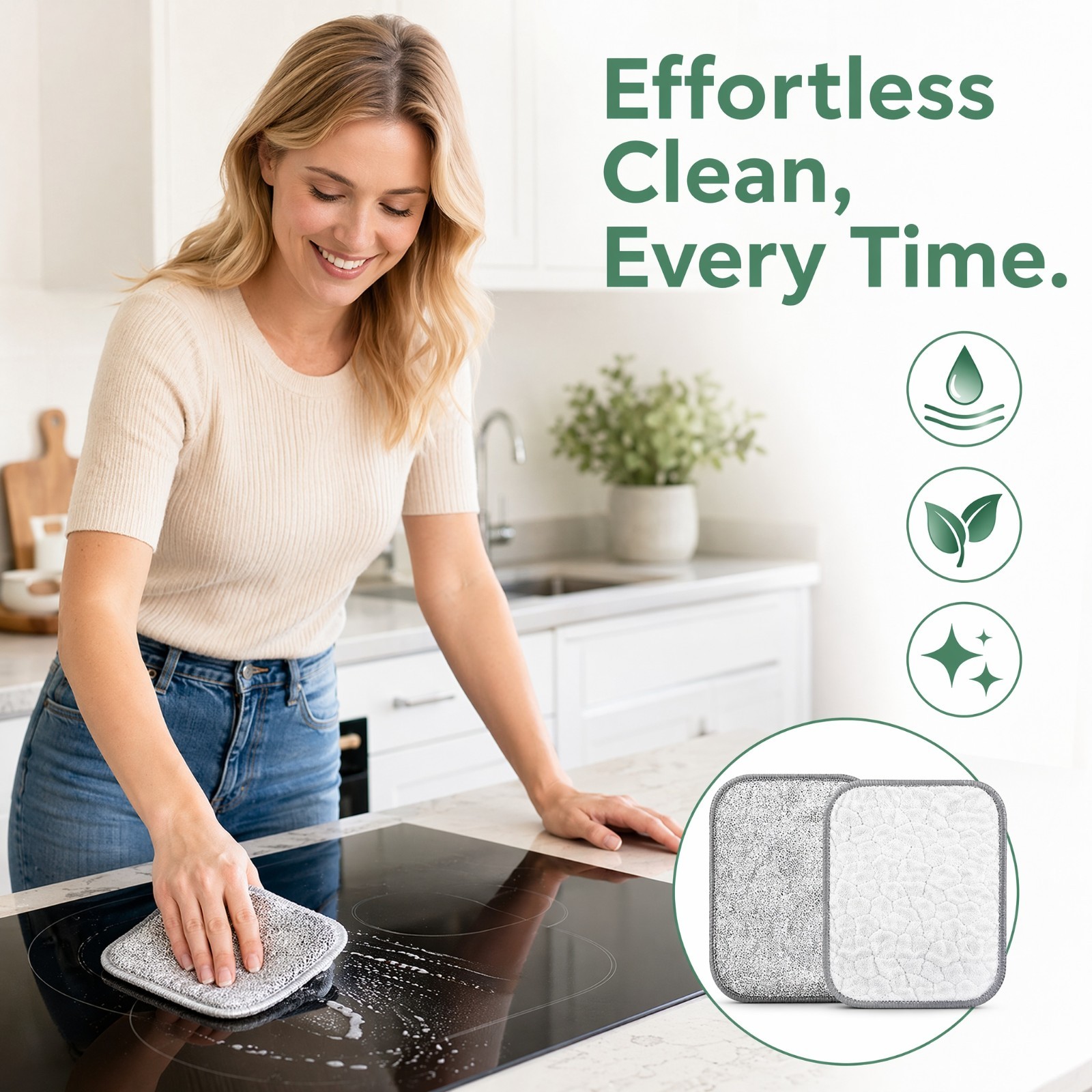 Dual Sided Wire Mesh Microfiber Kitchen Cleaning Cloths 5PC