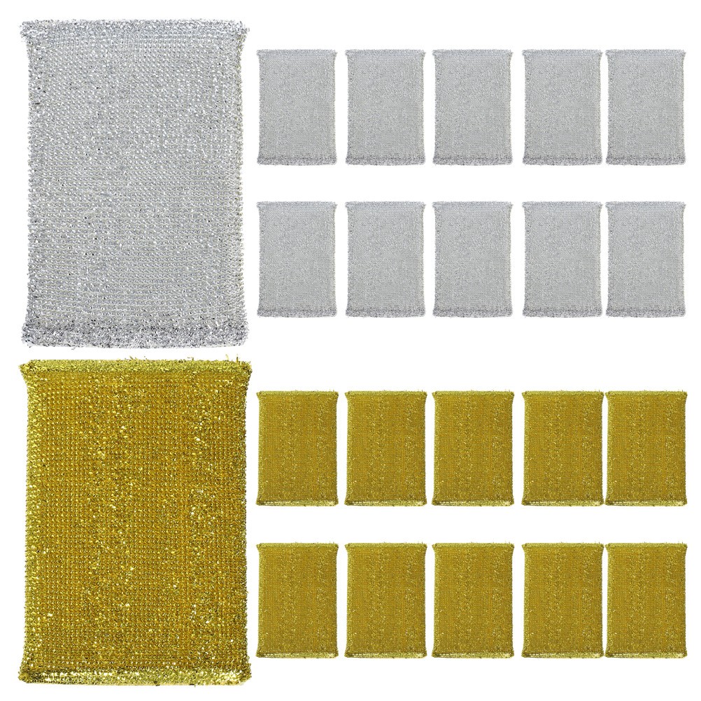 Cleaning Sponges Sponge Golden Kitchen Surface Cleaning 24Pcs 5×3.3×0.6In