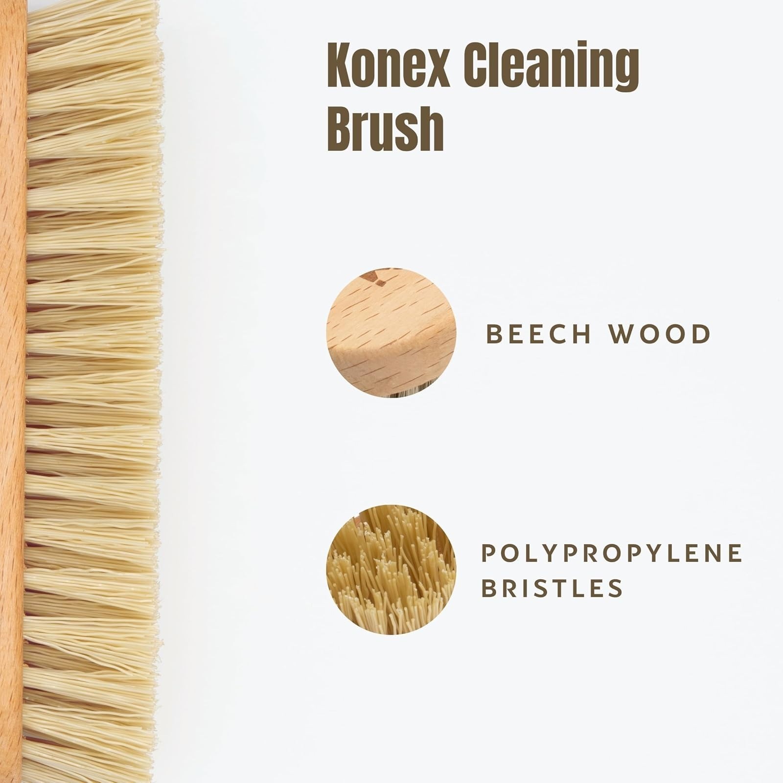KONEX Heavy Duty Nylon Fiber Hand Cleaning Brush – Ergonomic Design
