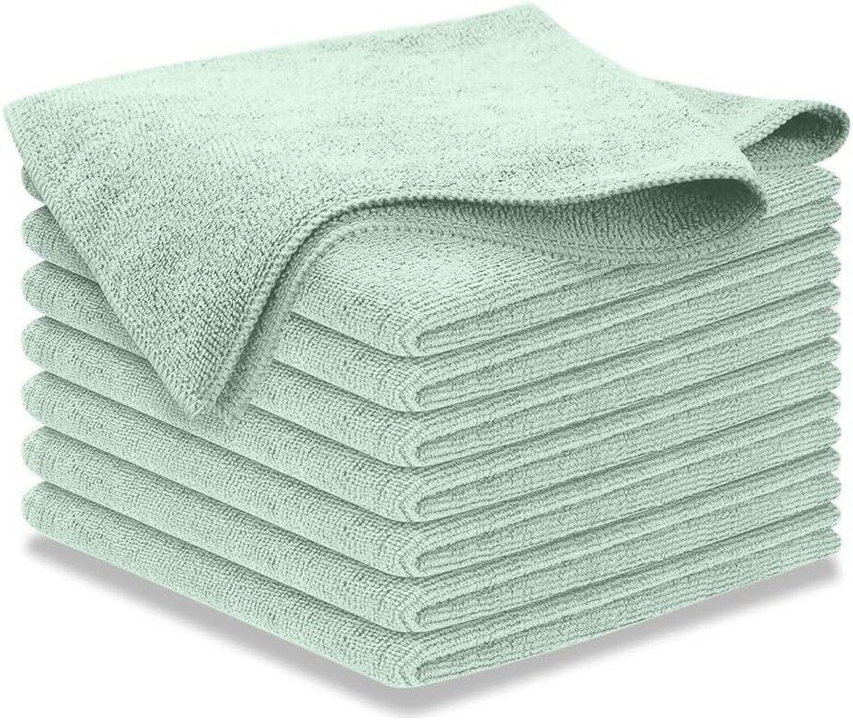Microfiber Cleaning Cloth Grey – 12 Pcs (12.5″X12.5″) – High Performance – 1200