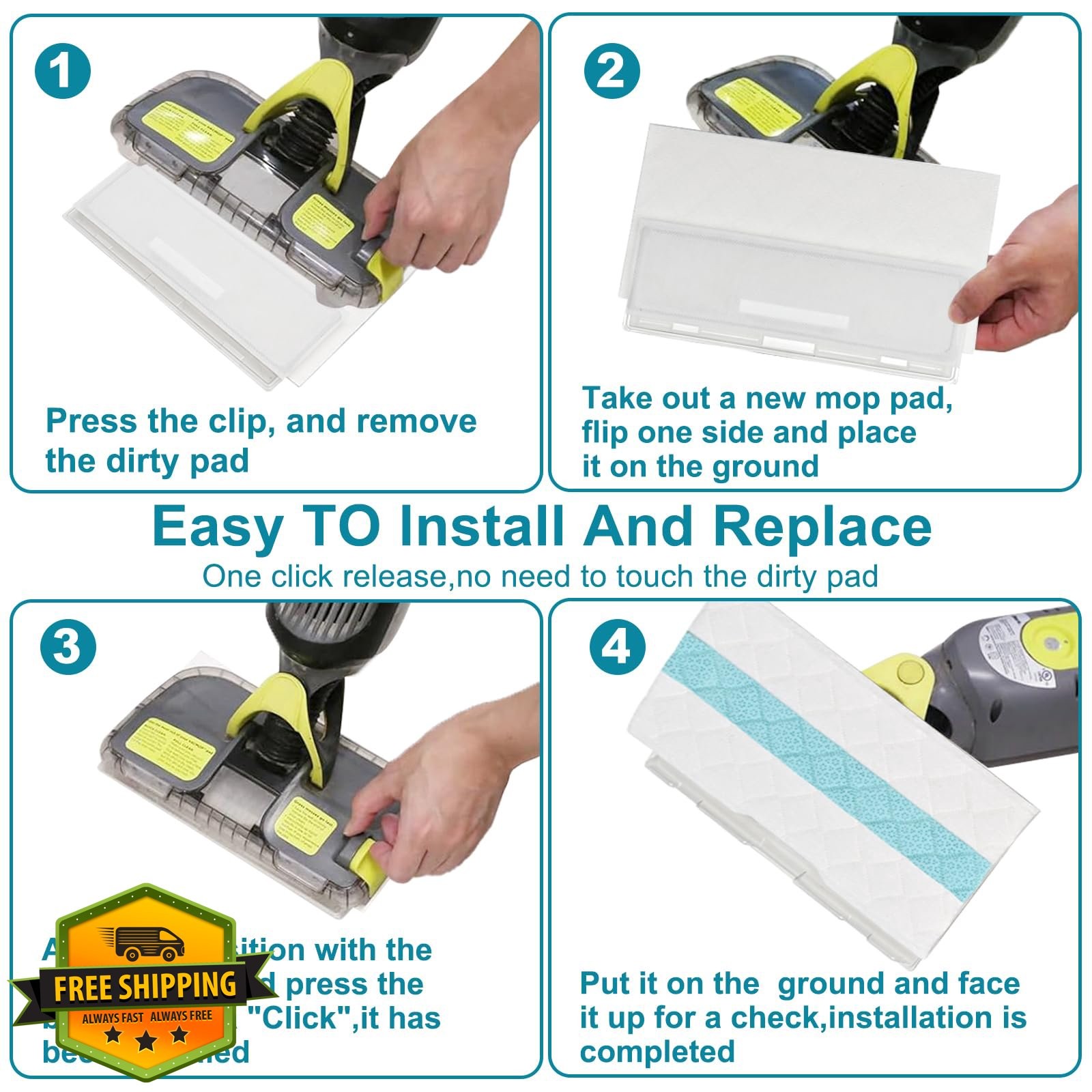 Generic Mop Replacement Pads 20 Pack Absorbent