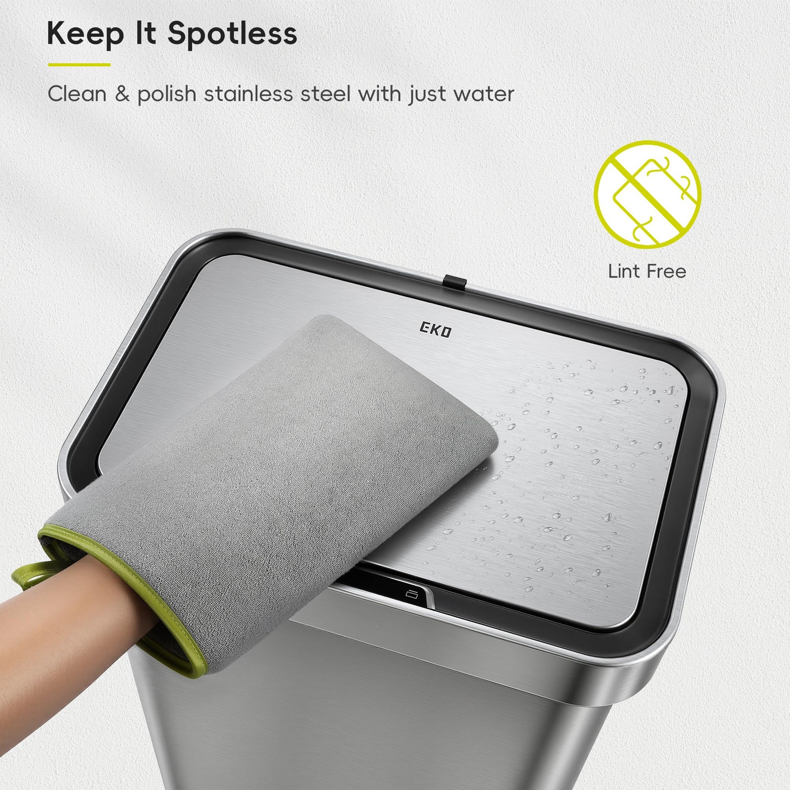 Microfiber Cleaning Mitt for Stainless Steel – Lint-Reusable Polishing Cloth …