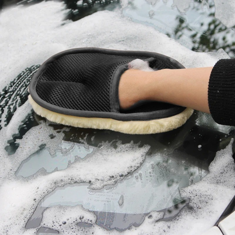 1 Pc Car Cleaning Gloves Wool Brush Soft Hand Glove Multi-Use Car Cleaning Pad
